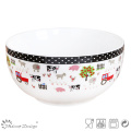 13.5cm Diseño del corazón Nueva Bone China Rice Bowl